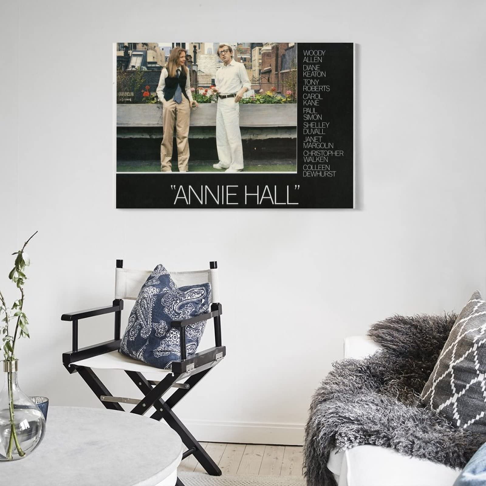 Annie Hall - Poster romantico di film su tela, decorazione da parete, per soggiorno, camera da letto, 60 x 90 cm