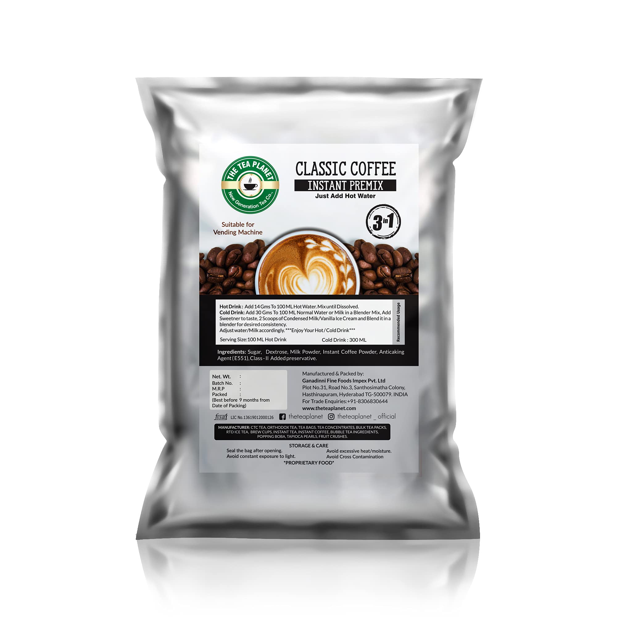 Classic Coffee Instant Premix For Vending Machine - 1kg (B09CH5Z4GS) Amazon Price History, Amazon Price Tracker
