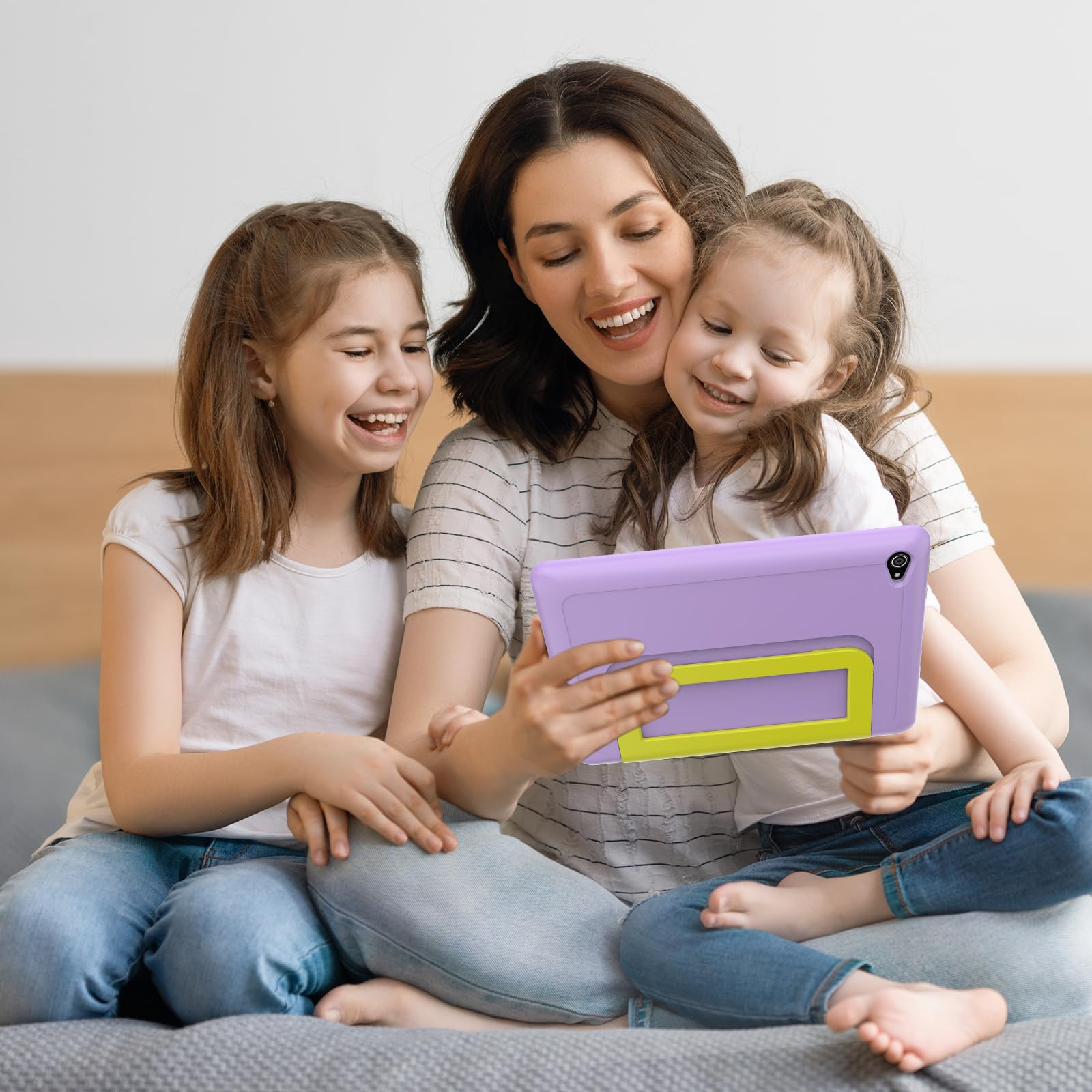 Kids Tablet, Android 15 Kids Tablet 10 inch Octa-Core with 20GB+64GB+1TB Expand Tab for Toddler Child｜ Parental Control｜WiFi 6｜BT 5.3｜Dual Camera｜Protective Case｜Great Gift for Child(Purple) — view 7