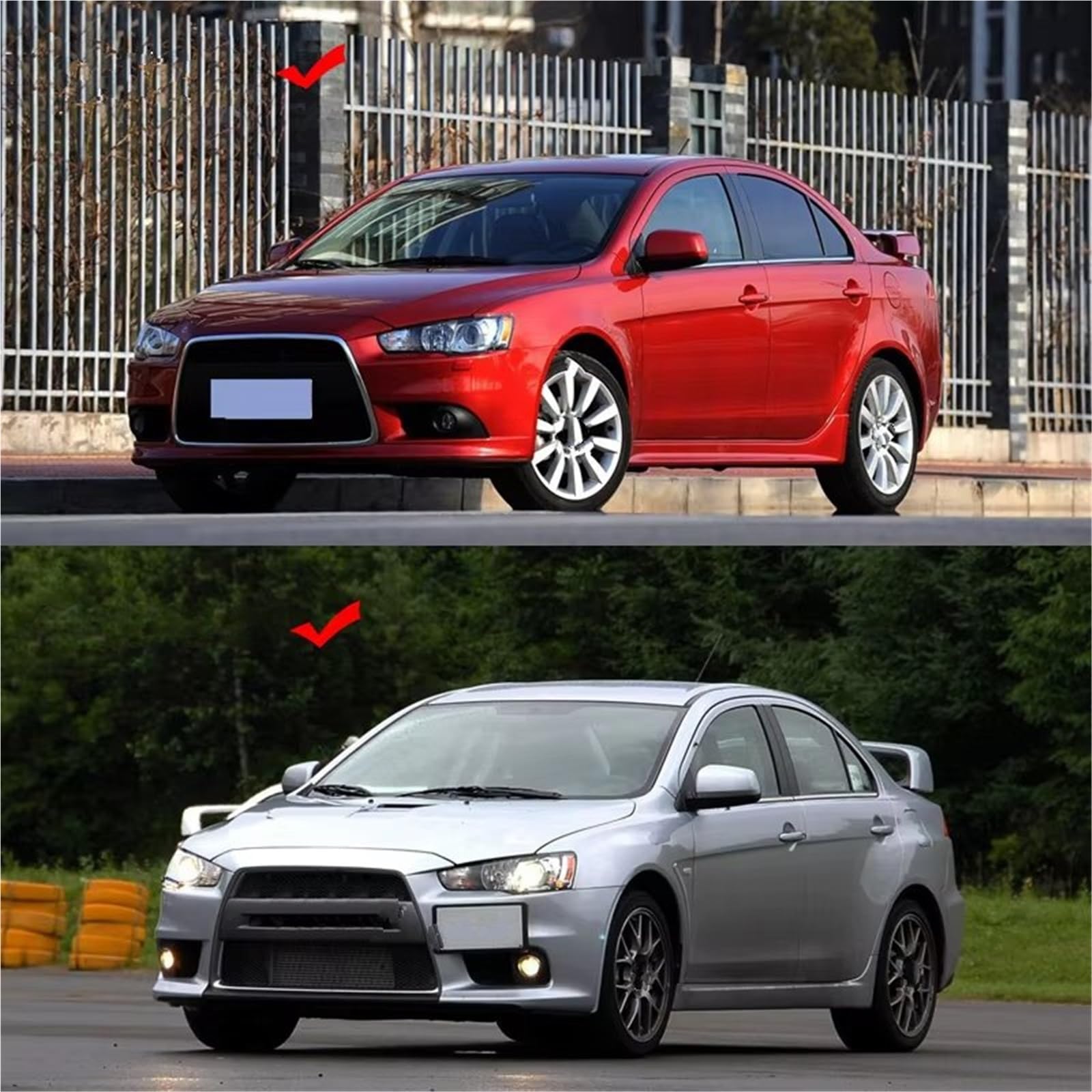 Reflektor powieki dla Mitsubishi dla Lancer dla Ex dla Evolution X 2008-2017 dla Evo 10th Lampa samochodowa Osłony reflektorów powieki brwi naklejka na brwi reflektory
