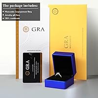 Vista 6 de SAMIOVJ Moissanite Engagement Rings for Women, 1ct 1.5ct 2ct D Color Round Diamond Solitaire Engagement Ring, White Gold Plated Sterling Silver