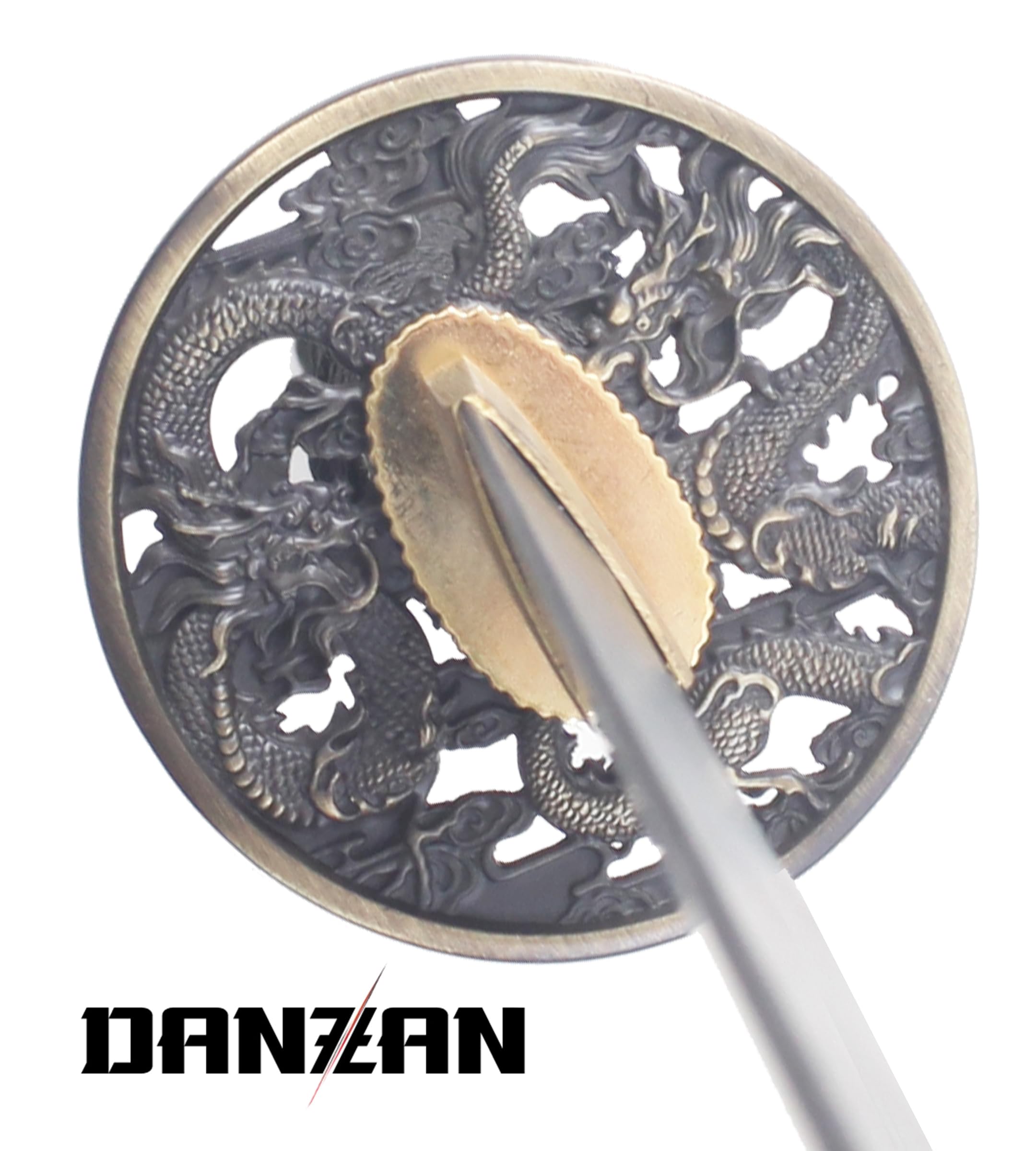 Danzan Katana en Bois Lame en Bois Katana Dragon Noir Epee Sabre Katana Japonais - Lame Bois Noire