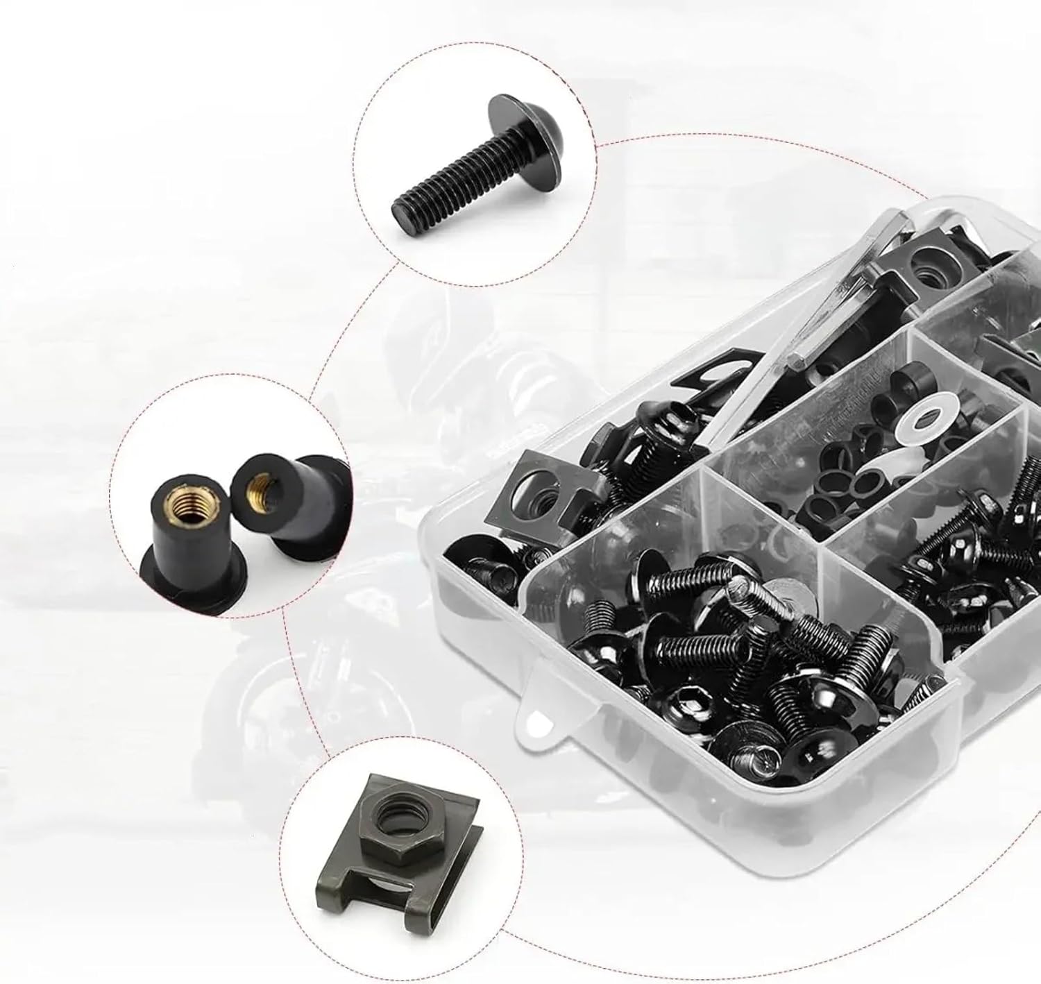オートバイナットとボルトキット For CB125R For CB250R For CB300R オートバイフェアリング M5 M6