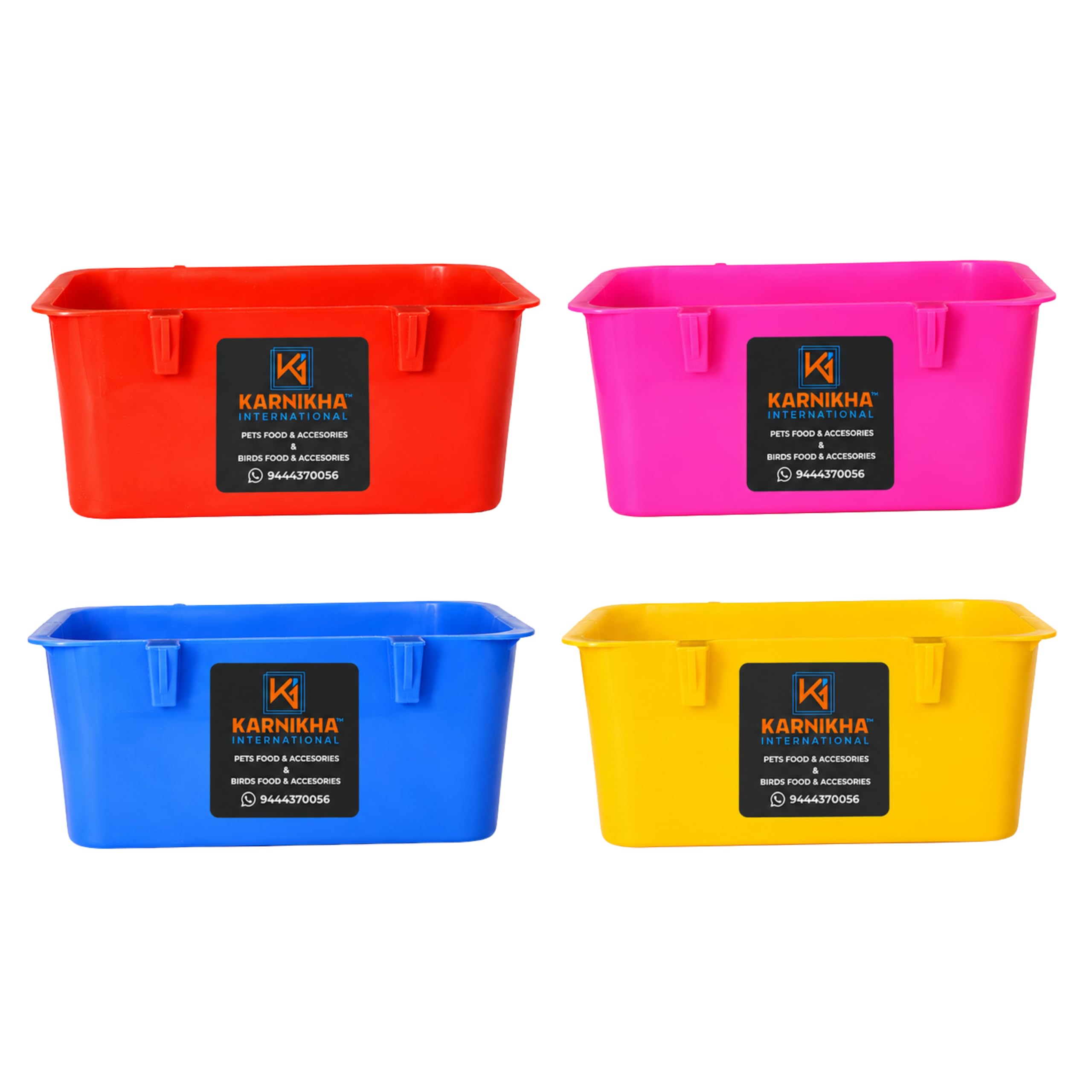 Bird Cage Feeder Bowl 250ML Pack of 4 | Plastic Food & Water Feeding Cups for Budgies, Love Birds, Cockatiels, Conures, Finches, Parakeets, Pigeons & Small Birds-image-5