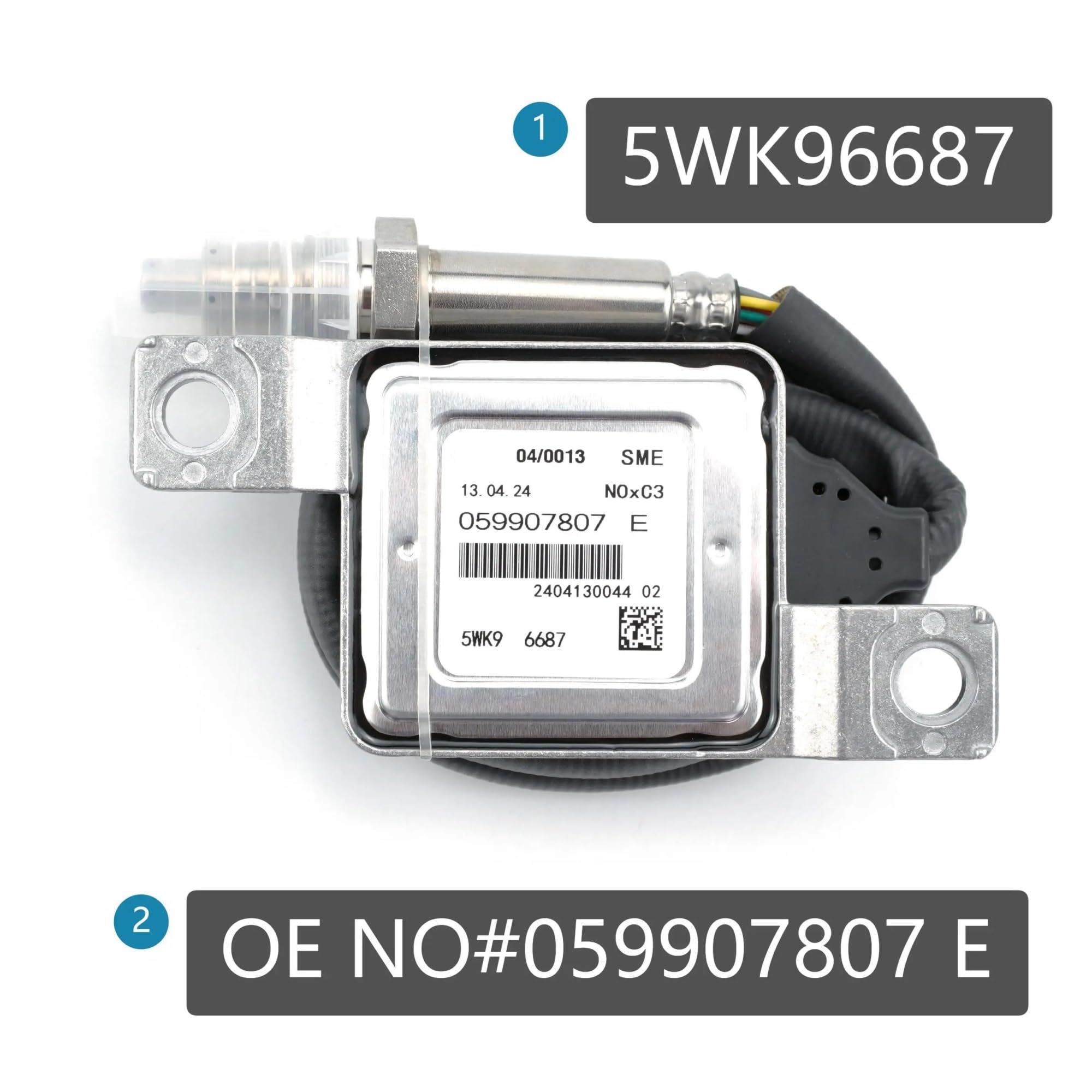Sonda del Sensor Nox Sensor De Óxido De Nitrógeno (NOx) Para VW Para Touareg Diesel 3.0L 09-14 5WK96687 059907807E Sensor Óxido Nitrógeno