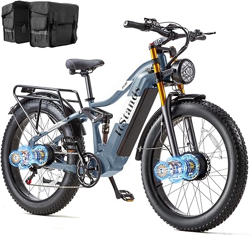 Miniatura 14 de DAMSON Electric Bike for Adults 1500W Peak Motor Mountain Ebike 30MPH 48V 20Ah Removable Battery 70-Mile Range 26" Fat Tire Off-Road Bicycle Full