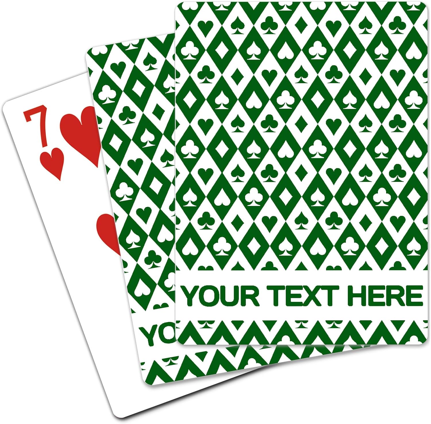 Custom Monogrammed Playing Cards Deck - Personalized Playing Cards with Name & Text | Premium Wedding, Anniversary for Him/Her Bulk Orders Available (Green)