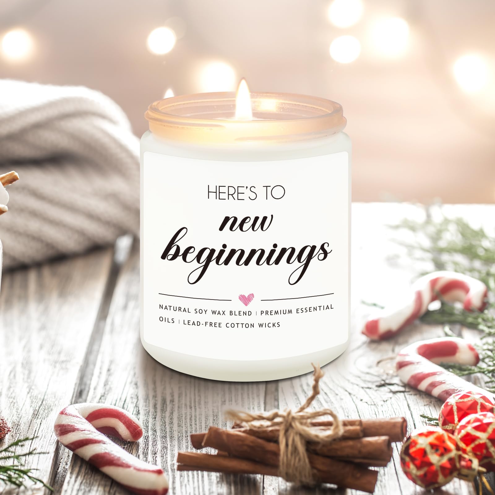 New Beginnings Candle, Congratulations Gifts, Leaving Gift for Colleague Women Men New Job/Home Gifts - Image 3