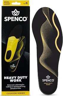 スペンコ(Spenco) インソール 衝撃吸収 アーチサポート 疲れにくい 安全靴対応 立ち仕事 現場作業 力仕事 クッション ヒールカップ 中敷き ヘビーデューティー