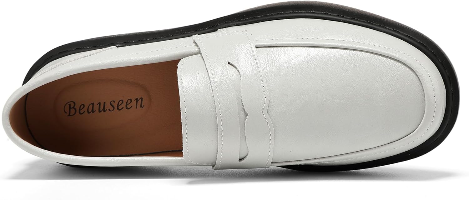 BEAUSEEN Women's Penny Loafers Slip On Comfortable & Lightweight Driving Moccasins Casual Office Work Flats Cute Business Dress Shoes - Image 4