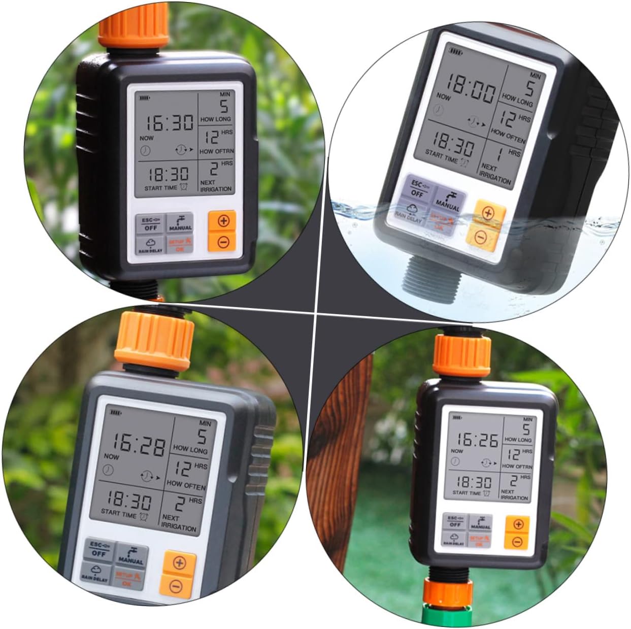 Automatic Flower Watering Device Sprinkler Digital Timer for Garden Irrigation Controller Large LCD Screen Boys and Girls Water Sprinkler for Garden