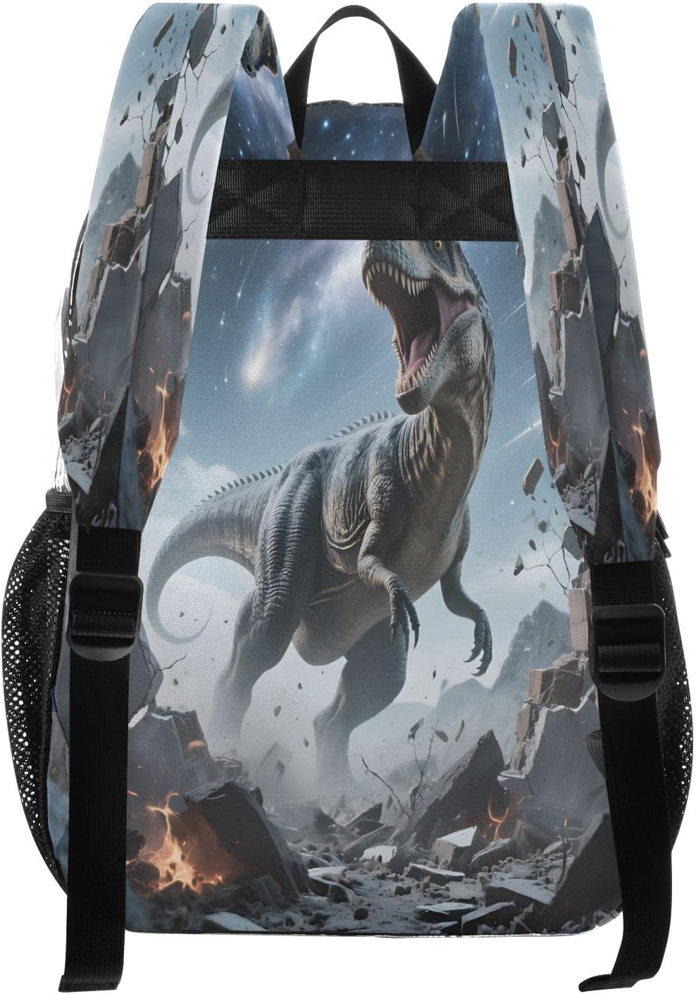 Dinosaur Star Wall Clear Backpack Heavy Duty See Through Transparent PVC BookBag for Kids Boy Girl Adult School Work