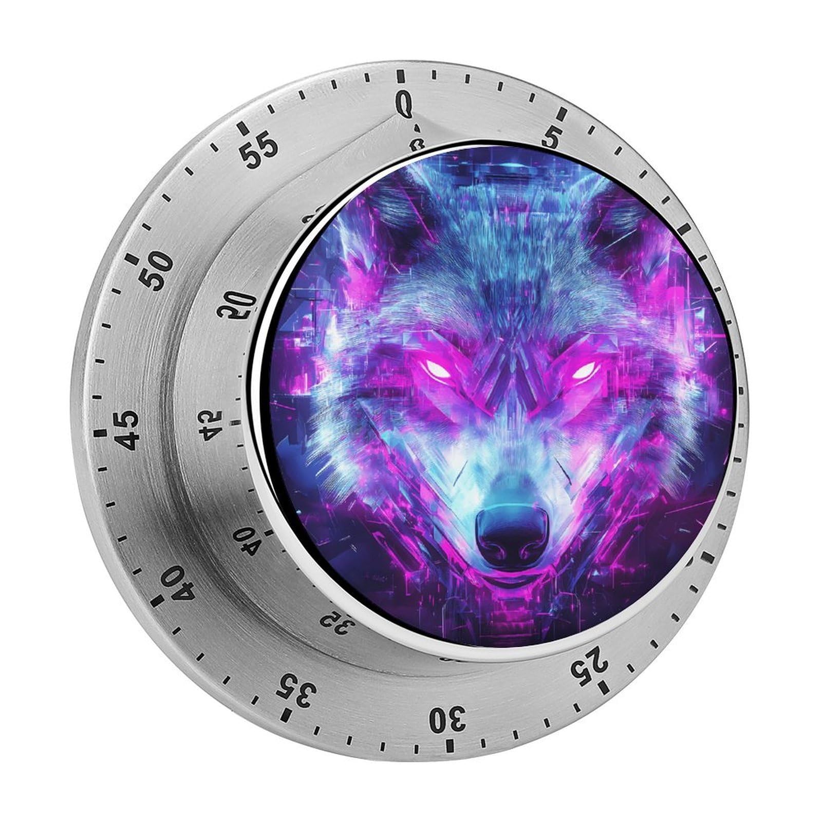 Wolf Digital Technological Mechanical Timer with Alarm for Kitchen Cooking Productivity Stainless Steel Timers
