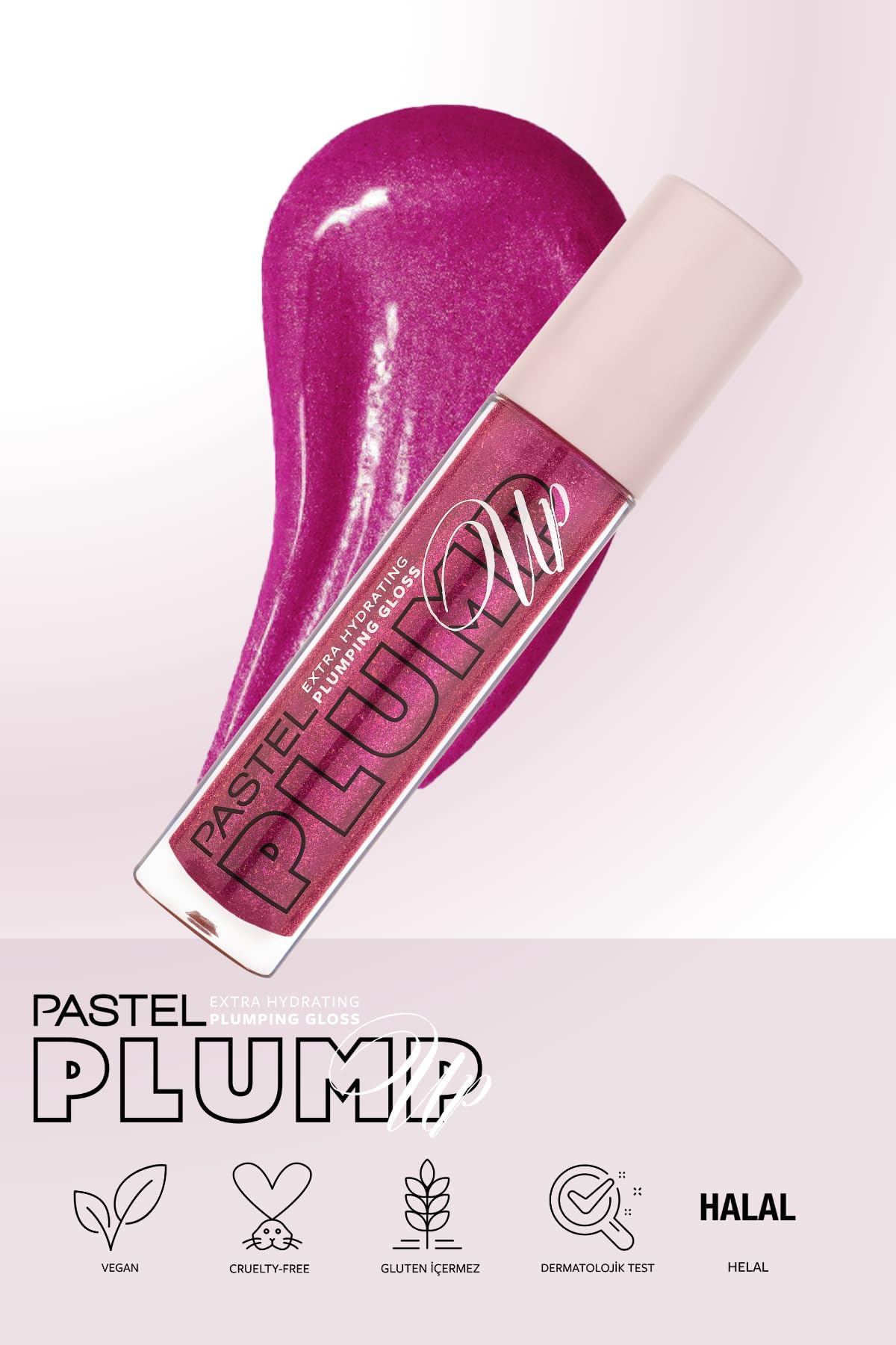 pastel Plump Up Extra Hydrating Plumping Gloss - Dolgunlaştıran Dudak Parlatıcısı, 207 Mariposal, 5,3 Ml