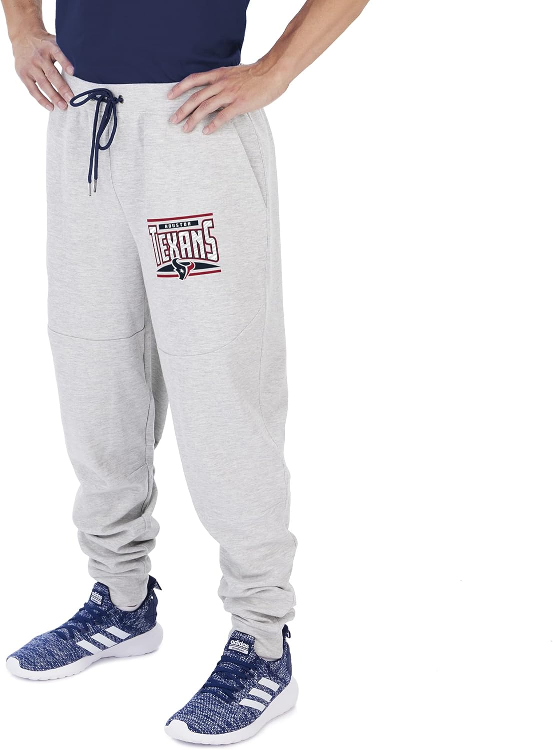 Zubaz Men's NFL Heather Gray Speed Jogger with Team Logo - Image 2