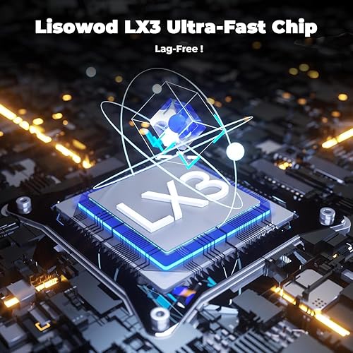 Miniatura 6 de Proyector con WiFi y Bluetooth: [1800 ANSI/Enfoque automático AI/800+ aplicaciones/compatible con Netflix] Proyector para exteriores con soporte 4K