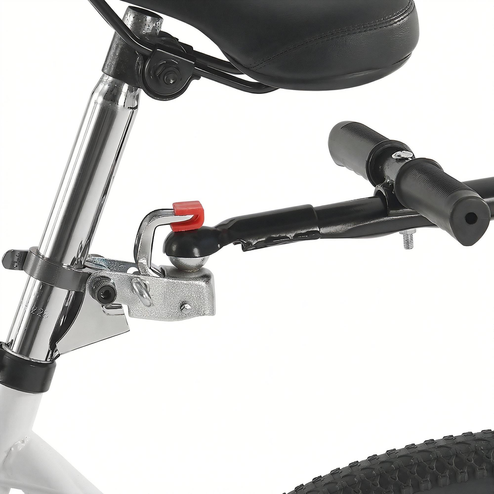 CLP Remolque de Carga Haarlem para Bicicleta, con Enganche, Carro de Mano con Lona, Estructura Acero 80kg, para Bicicletas 26-28 Pulgadas, Color:Negro