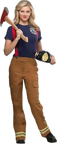 Miniatura 2 de Disfraz de capitán de bomberos para mujer Traje de bombero para Halloween y cosplay Pantalones y camisa incluidos