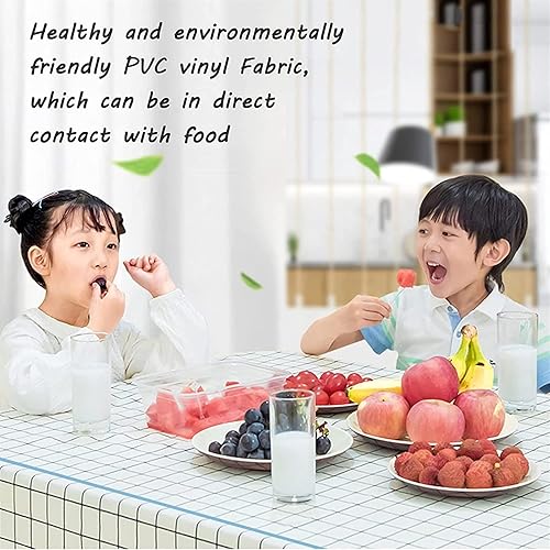 Miniatura 5 de KDLKCT6 Mantel de plástico transparente de 0.059in de grosor, protector de mesa transparente, tapete de escritorio, tapete rectangular de mesa,