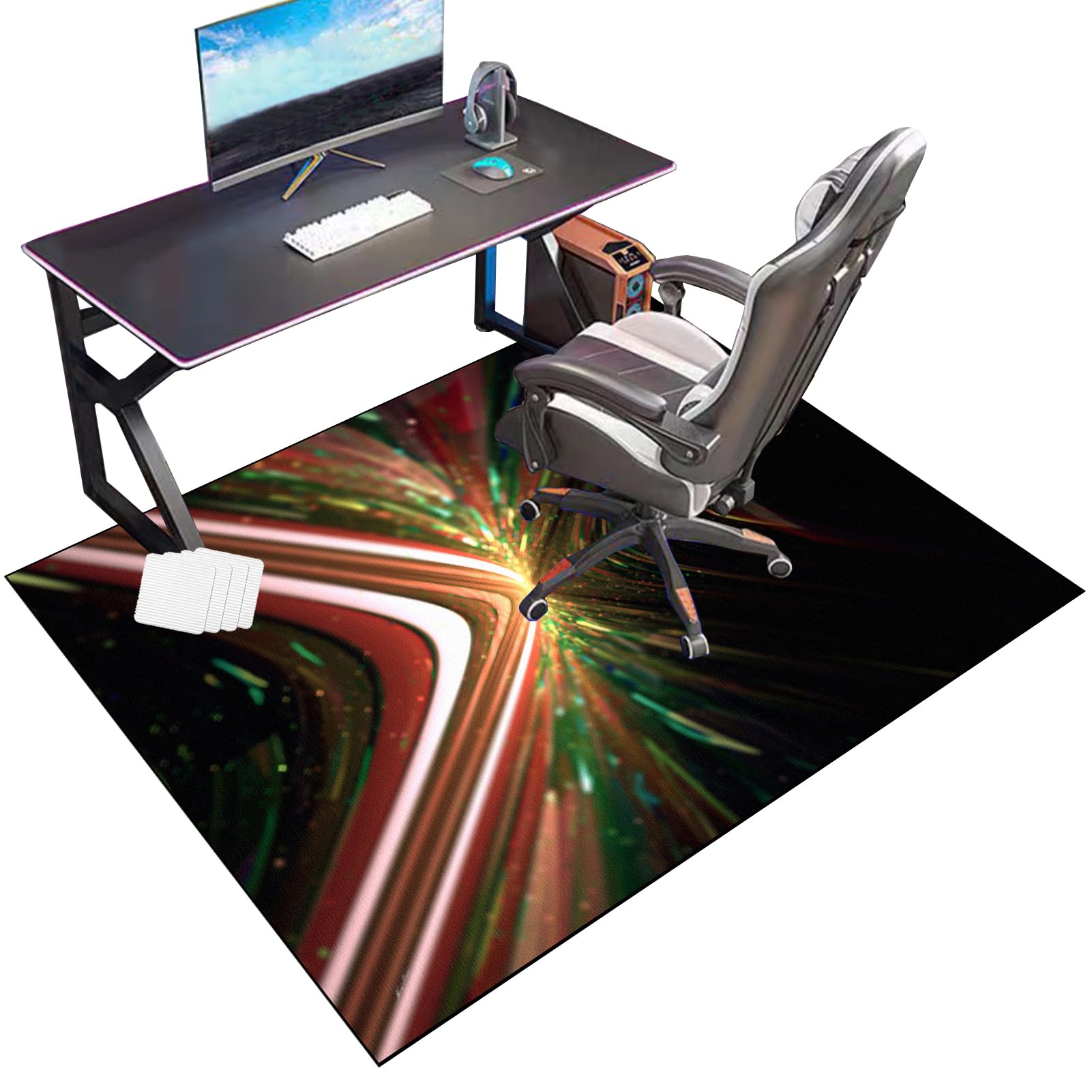 RxueSug Floor Protector Mat for Office Home Computer Gaming Chair Mat Carpet Protector Chair Mat Large Office Chair Mat for Hard Floor Non-slip Desk Chair Mat for Carpet Floors 160 x 180 cm