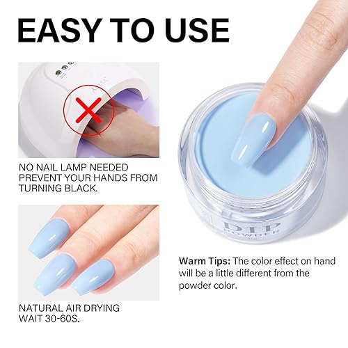 Vista 65 de AILLSA Polvo de inmersión transparente, colores de uñas francesas de cristal transparente, polvo de construcción, no necesita lámpara, manicura