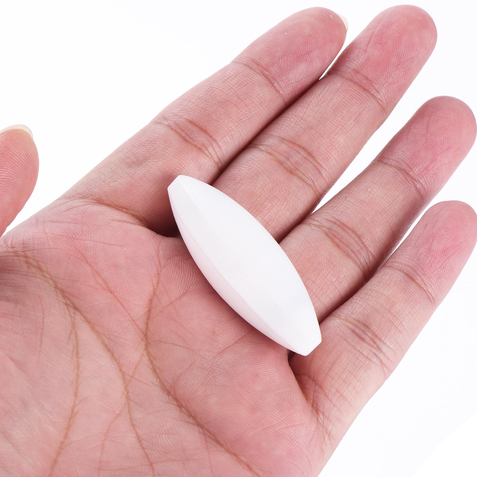 QUARKZMAN 6Pezzi Agitatore Magnetico 50mm(1.97") x17mm Forma Oliva Bianco