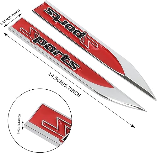 Miniatura 2 de TOMALL 2 insignias de metal 3D para guardabarros laterales de automóvil, calcomanías para maletero trasero, calcomanía de bandera de Union Jack para