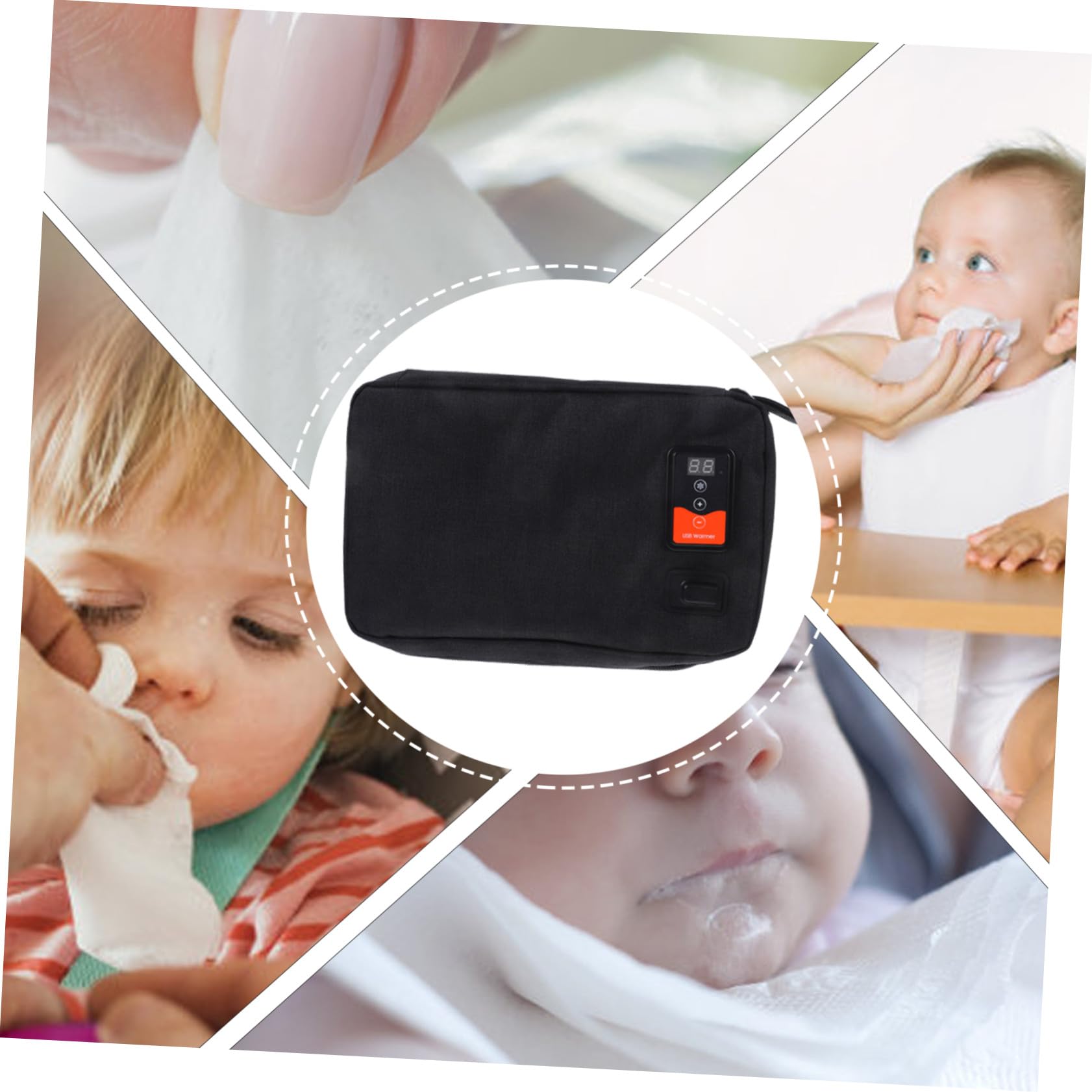 Calentador Negro Toallitas Ñiño Portátil Húmedas USB