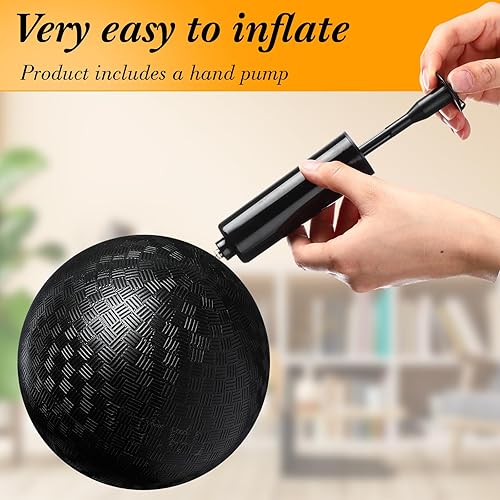 Vista 17 de Yunsailing Pelotas inflables de goma hinchables de 6 pulgadas con bomba de mano para niños y adultos, juegos de pelota para interiores y exteriores