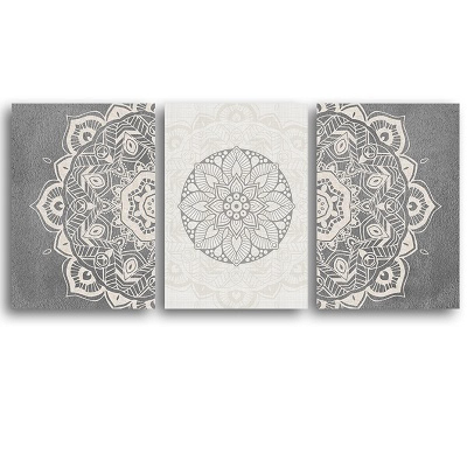 Affiche Beige Fleur Toile Peinture | Décoration Bohème - 8