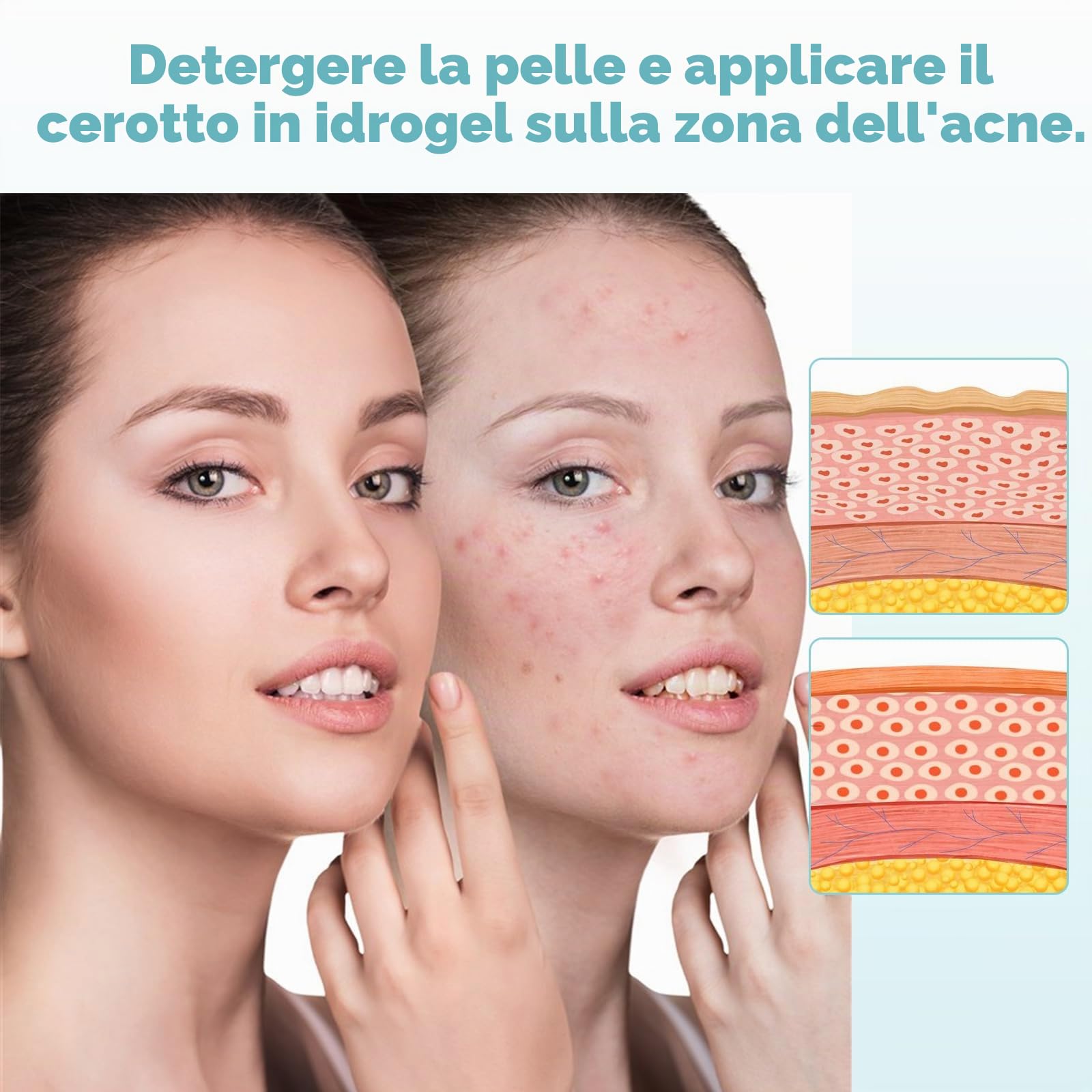 400 Pezzi pimple patch star, patch brufoli stelline Invisibile Naturale Hydrocolloid, cerotti per brufoli con olio dell'albero tè Acido Salicilico, acne patch Assorbenti Impermeabile e Traspirante