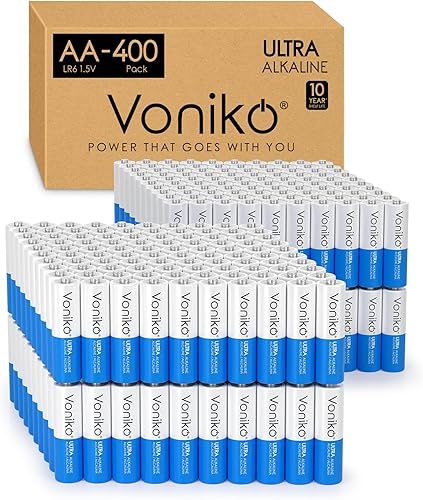 Vista 8 de Voniko - Pilas AA de grado premium - (paquete de 36) - Batería alcalina doble A - Baterías de 1.5 V ultra duraderas y a prueba de fugas - Vida útil