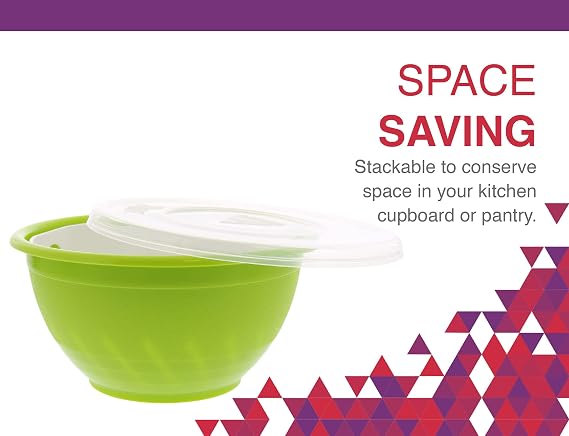 Arrow Berry Bowl & Berry Colander Set - Fruit Strainer Container with Lid - Rinse, Store & Serve - Dishwasher Safe, BPA Free - 1 Quart, Assorted Colors (Red or Green) - Made in USA