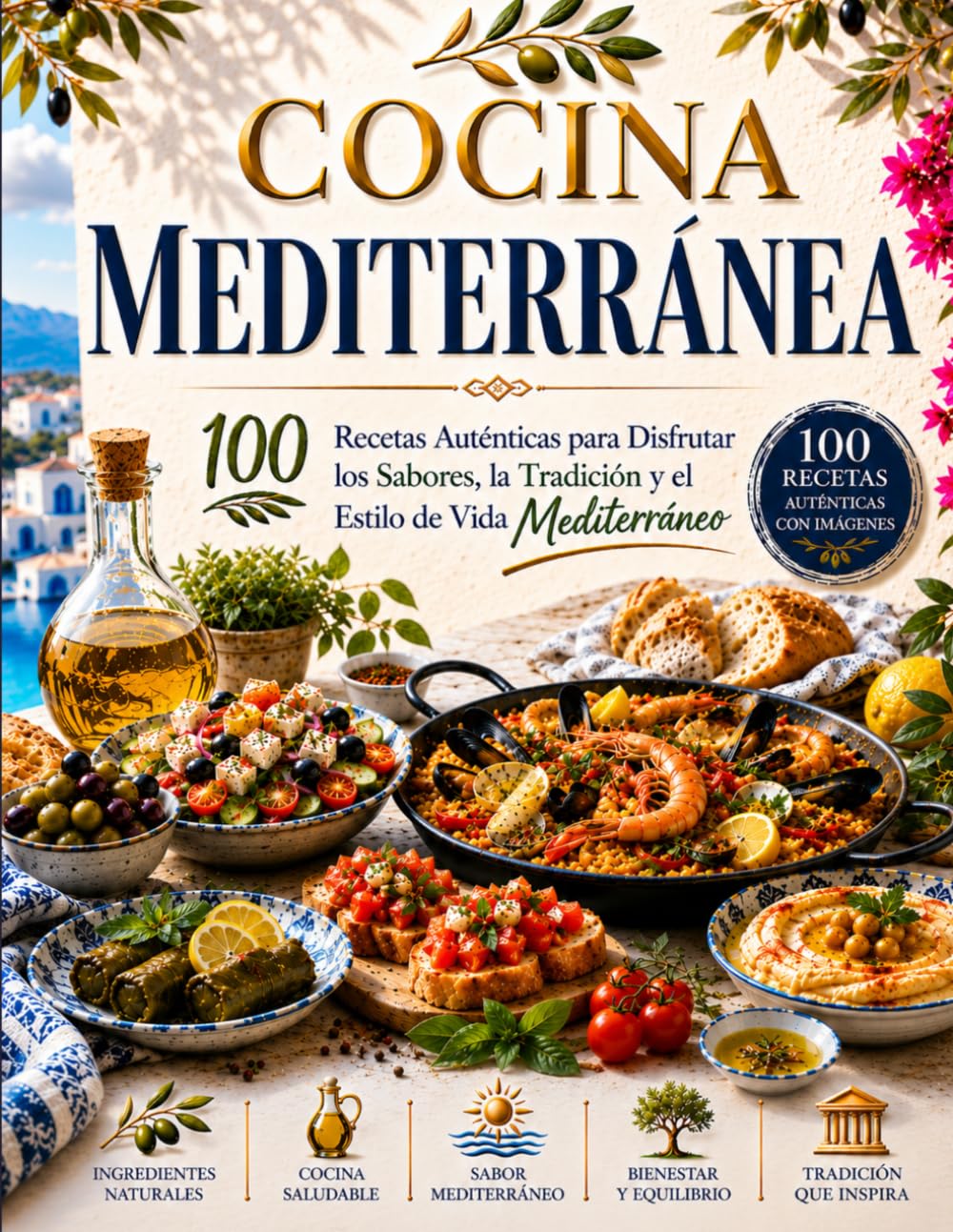 COCINA MEDITERRÁNEA: 100 Recetas Auténticas para Disfrutar los Sabores, la Tradición y el Estilo de Vida Mediterráneo