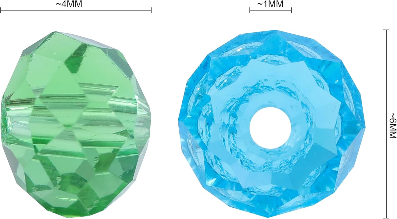 700Pcs Briolette Crystal Glass Beads Faceted Assorted Colors Spacer Beads for DIY Bracelets Crafts Jewelry Making with Box (6MM, Briolette) - Image 6