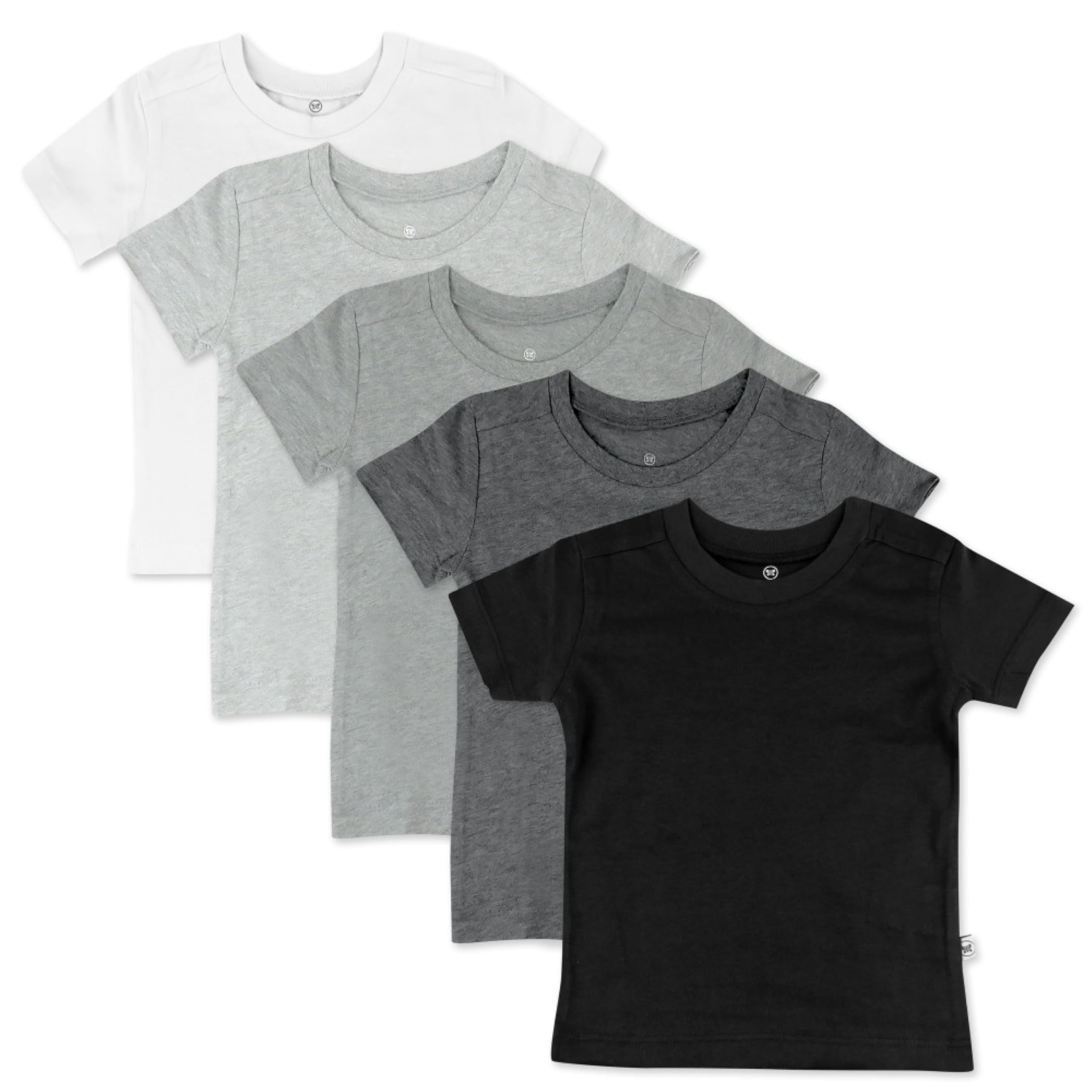 HonestBaby Baby Toddler &amp; Kids' 100% Organic Cotton Short Sleeve T-Shirts (10-Pack)