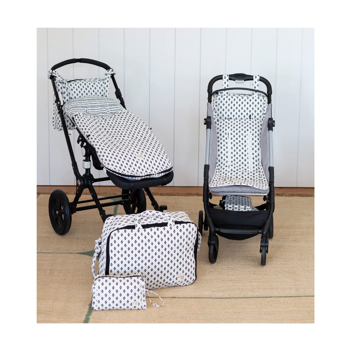 Walking Mum Boho Chic 2-in-1 Cuckoo Sack, Black White - Image 4
