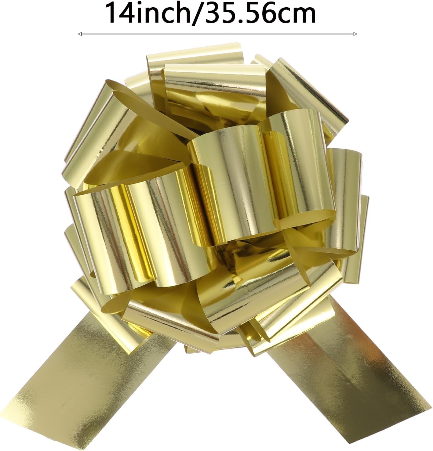 14 Inch Giant Bow for Present,1Pcs Big Gift Bow for appliances,Bikes,Table Decorations and Party Events (Gold) - Image 2