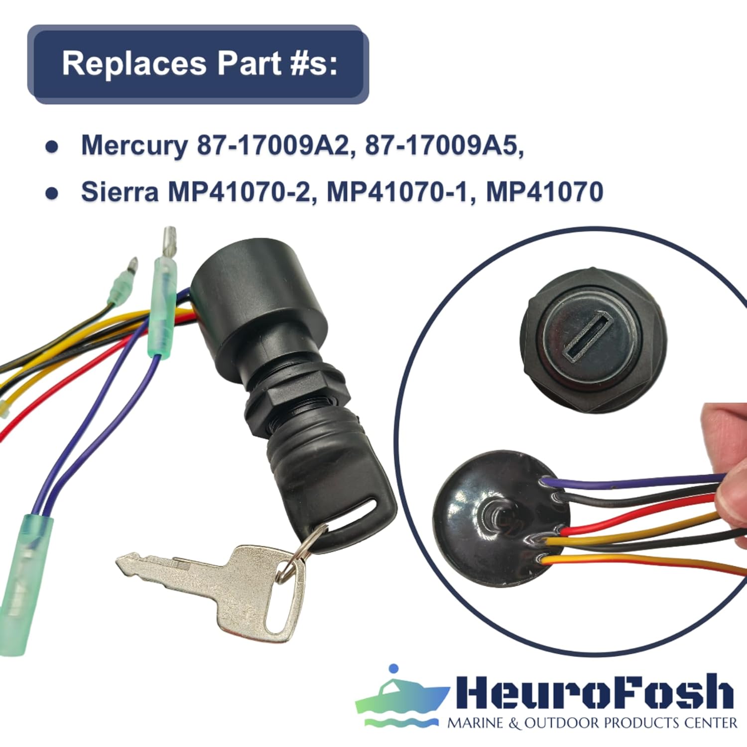 17009A5 Control Box Ignition Key Switch for Mercury Mariner DFI EFI MPI Outboard Motors 87 17009A2 Sierra MP41070