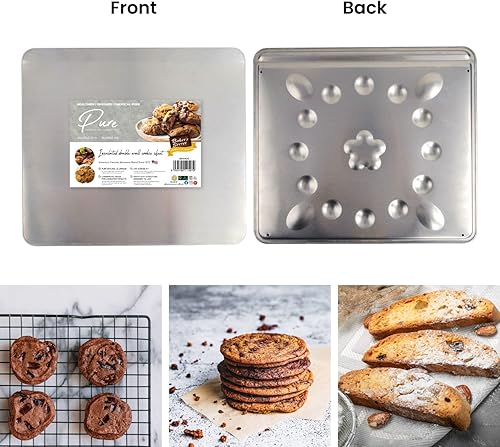 Miniatura 5 de Baker's Secret Hoja de galletas aislada de calidad comercial de aluminio puro natural extra gruesa (aislada, 2 hojas de galletas de 16 pulgadas)
