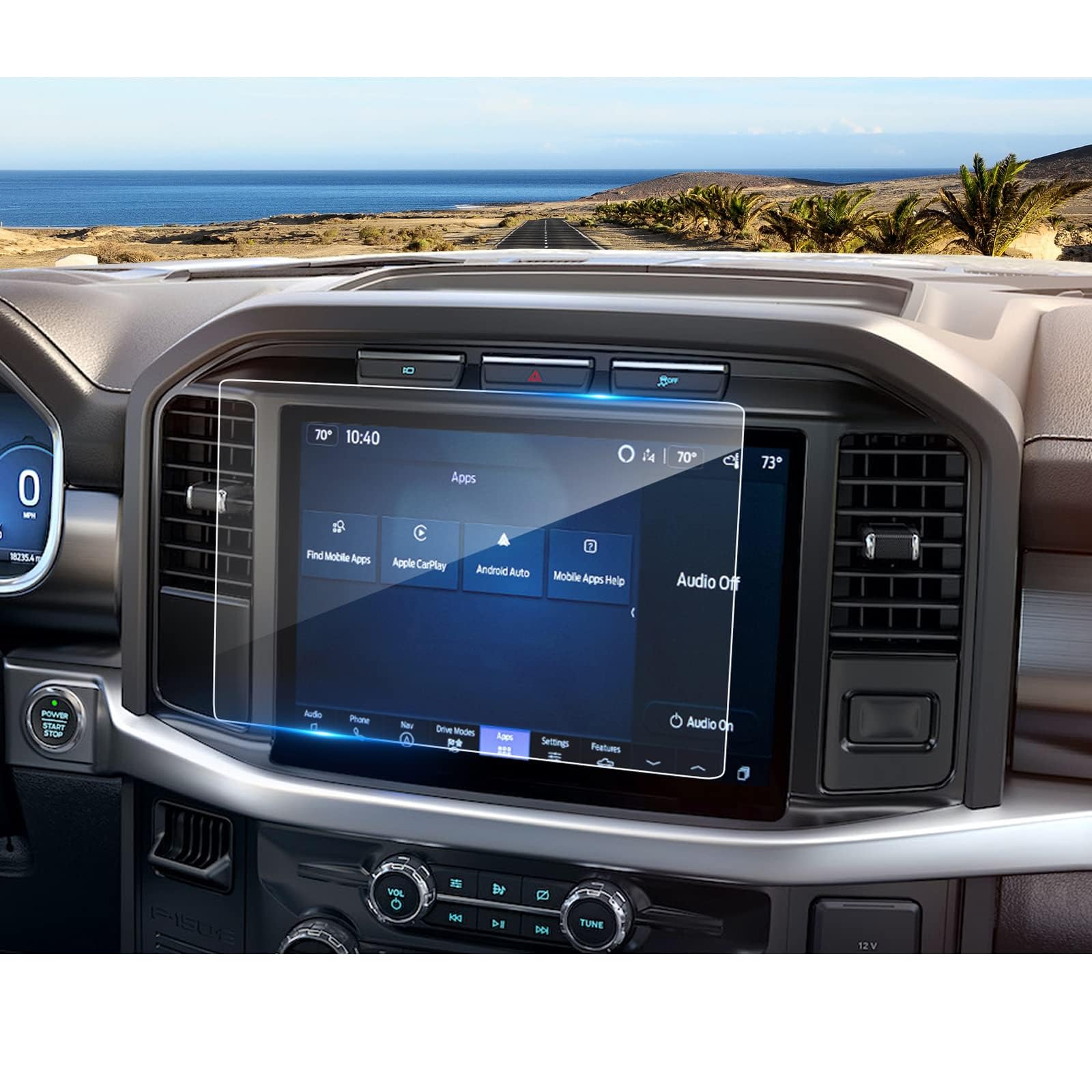 2021-2024 2025 Ford F-150 Screen Protector Ford F-150 (STX/XLT/Lariat/Platinum/Limited/Tremer/Raptor/King Ranch) SYNC4 12" Touch Screen Tempered Glass 2023 2024 F150 Pickup Accessories 12"