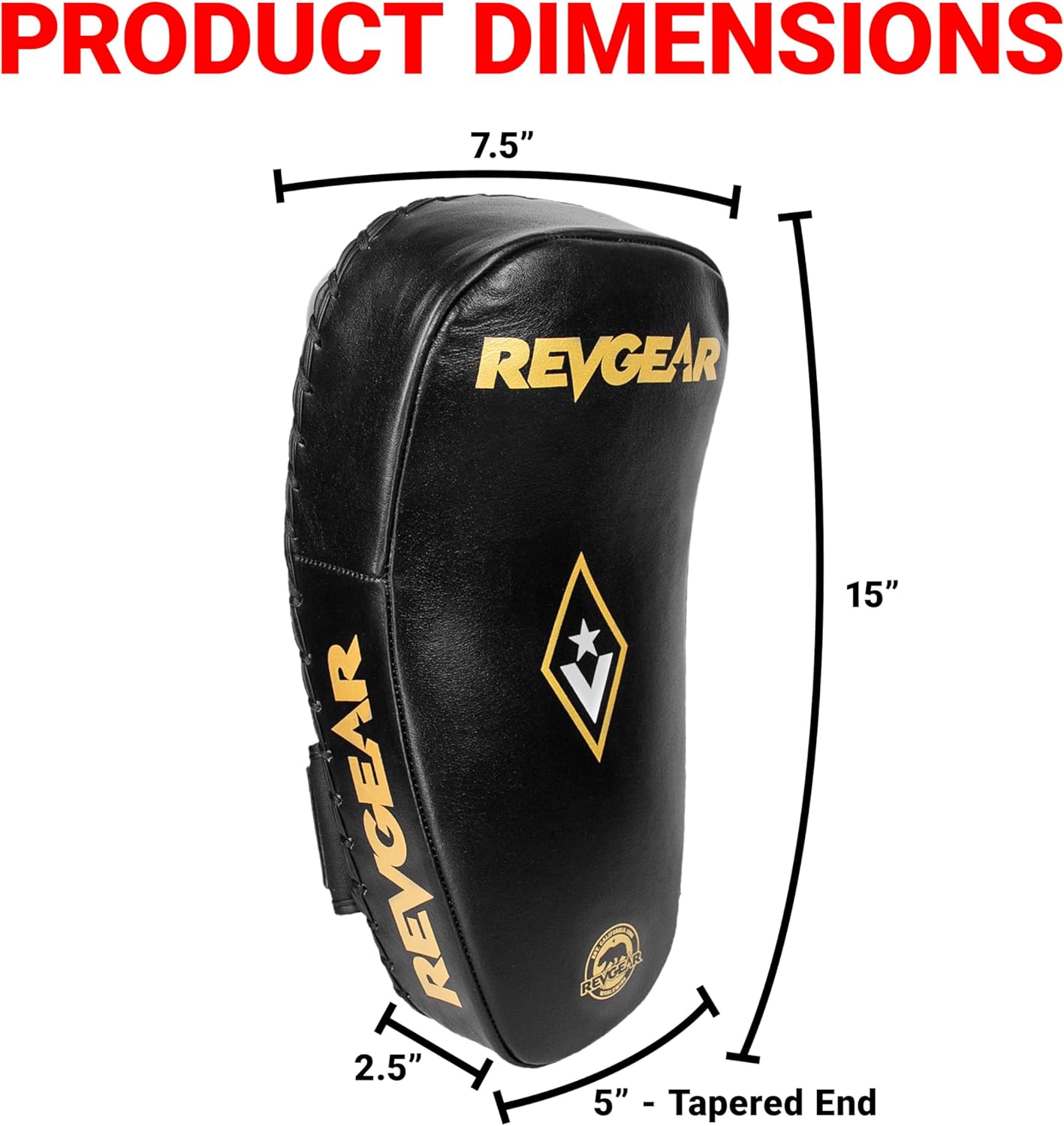 Revgear Muay Thai Pads - Leather Focus Muay Thai Training Equipment, MMA Hitting Pads, Kickboxing Pads Pair, Kick Pads Martial Arts, - Comfortable and Durable Forearm Protection