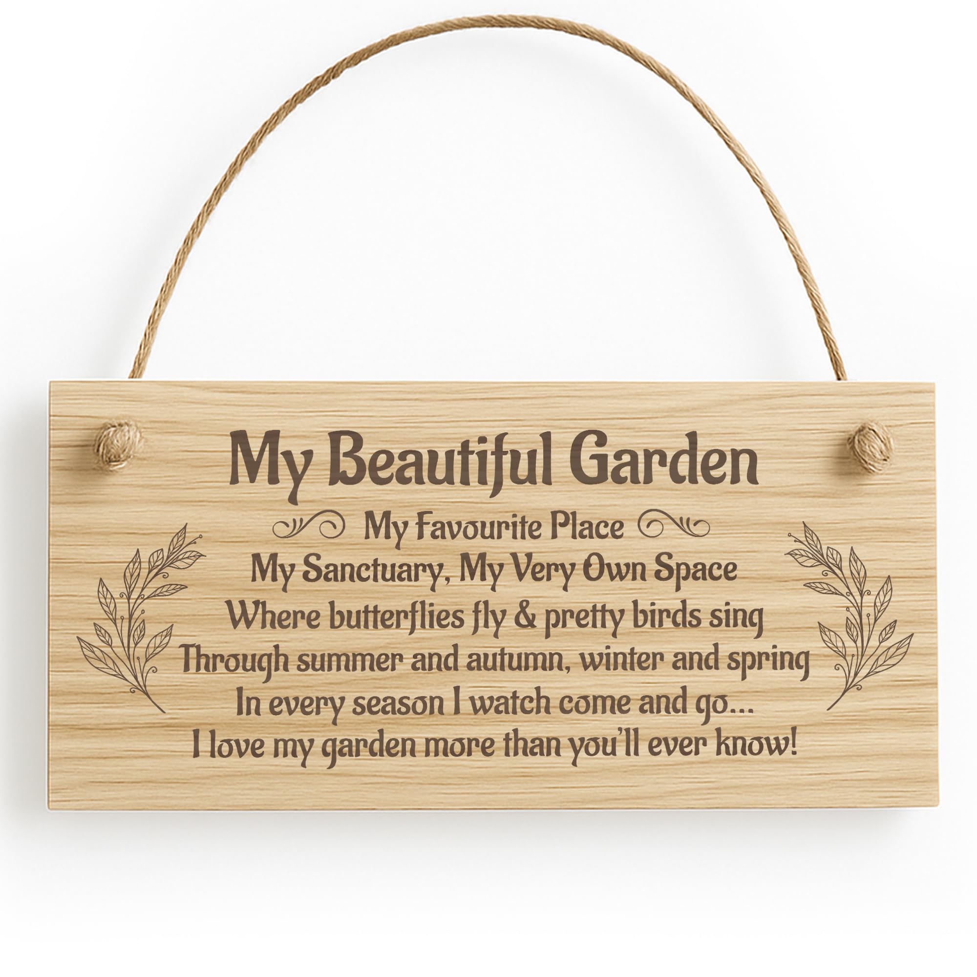 Red Ocean My Beautiful Garden Engraved Garden Signs And Plaques For Outdoor Mum Gift Nan Gift Dad Gift Grandad Gift