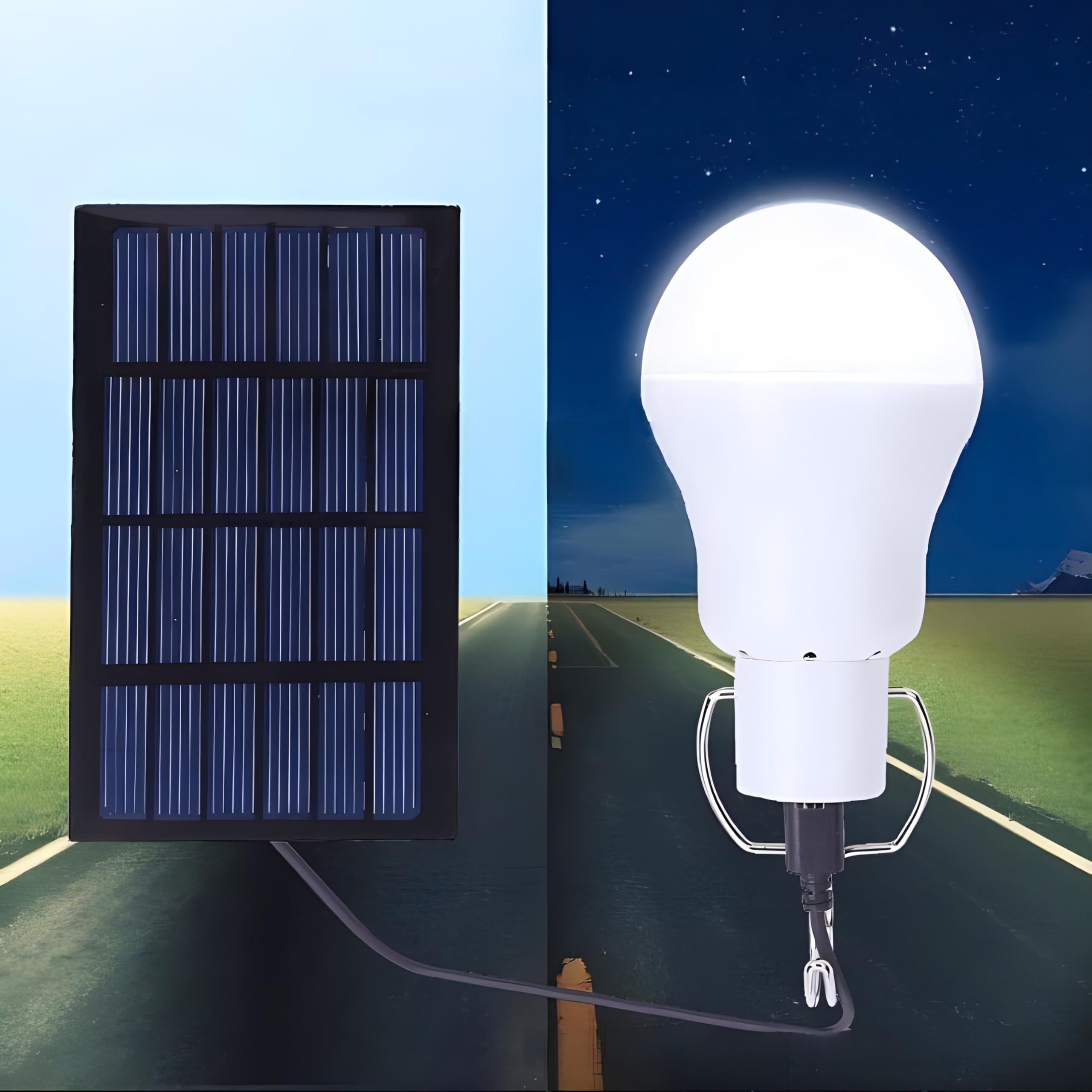 Meichoon Solar Light Bulb 2pcs Remote Control Portable LED Bulb Light Outdoor Lighting Tent Light Chicken Coop Camping Hiking Night Fishing Emergency MY13 - Image 2
