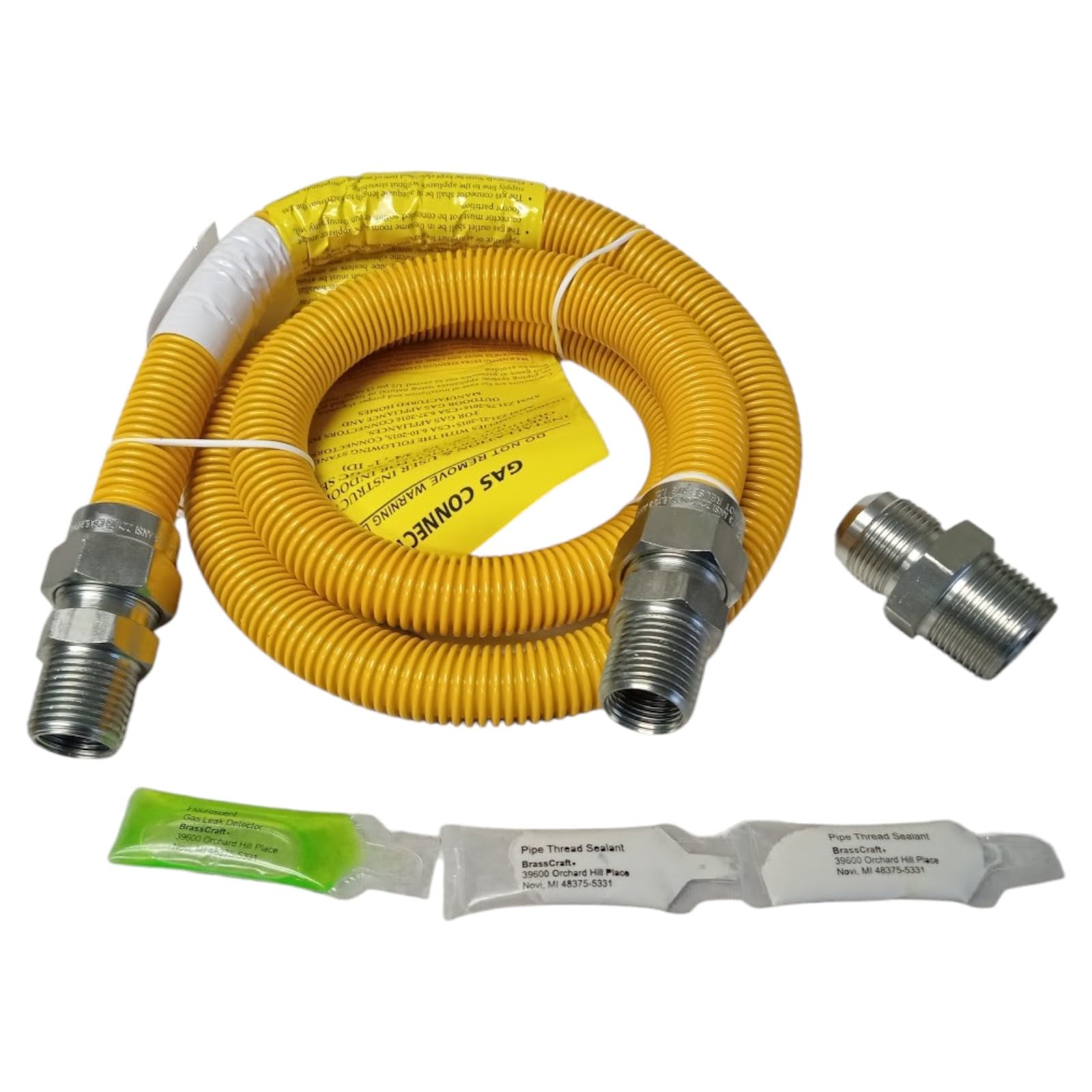 Amazon.com: GC30C-3131-48KIT Gas Range Yellow SS Flex Connector
