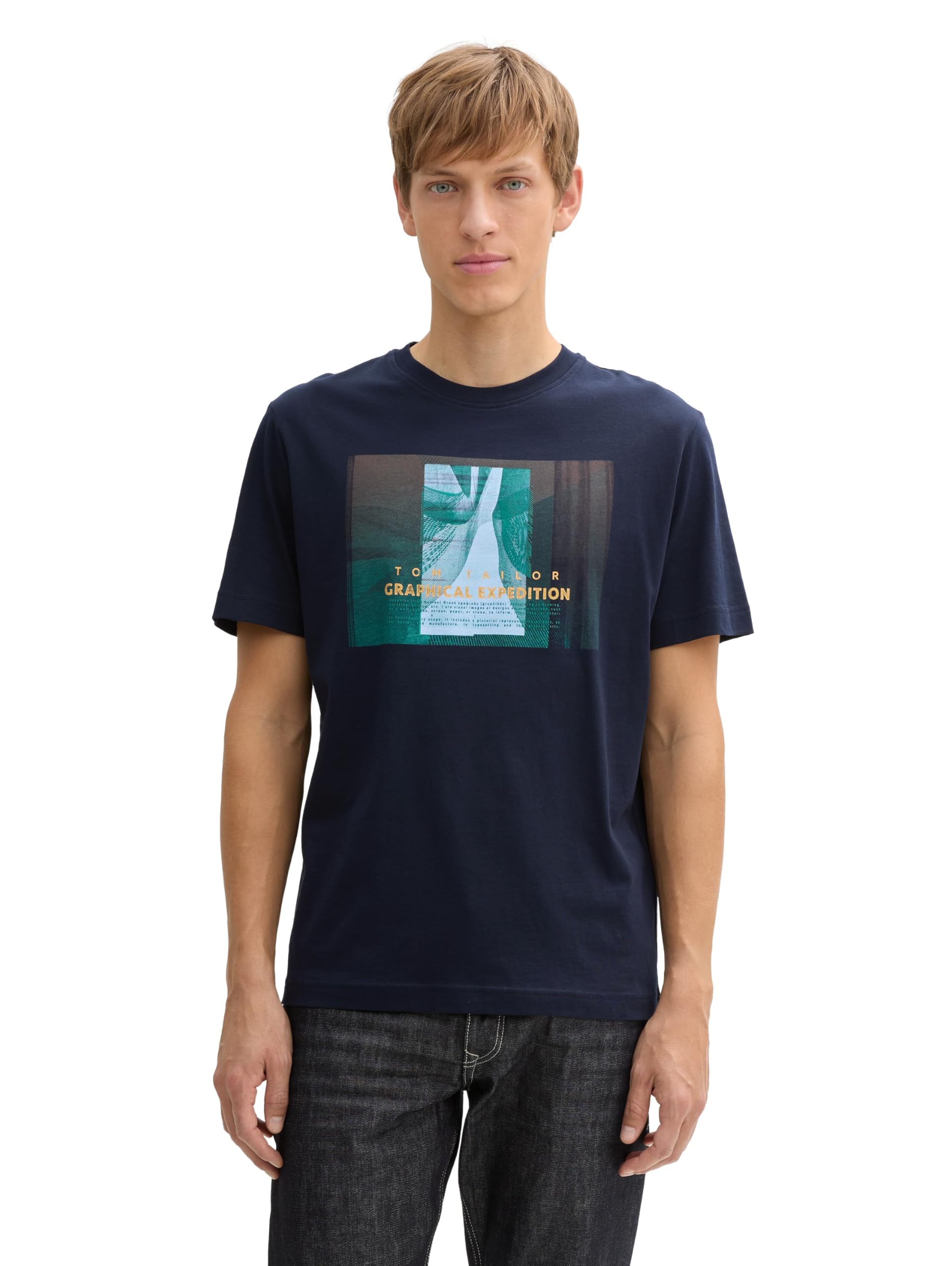 Tom Tailor Herren T-Shirt mit Foto-Print