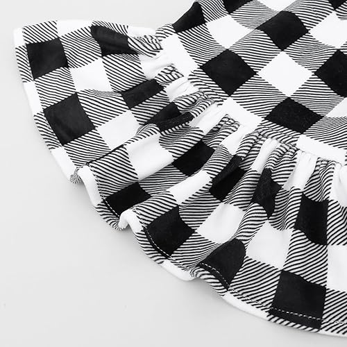 Miniatura 81 de CuteBone - Vestido de terciopelo para perro, cuello alto, falda de cachorro de búfalo rojo, traje de mascota, ropa de gato con lazo para el pelo