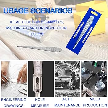 JONMON Taper Gauge - 1-15mm 1/32-5/8 Inch Stainless Steel