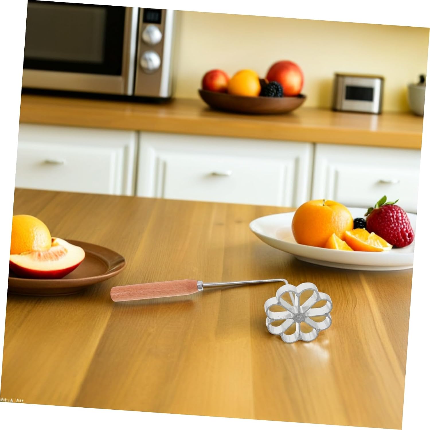 6pcs Rosette Iron Mold Set with Handle for Xmas Cooking Stamp Maker