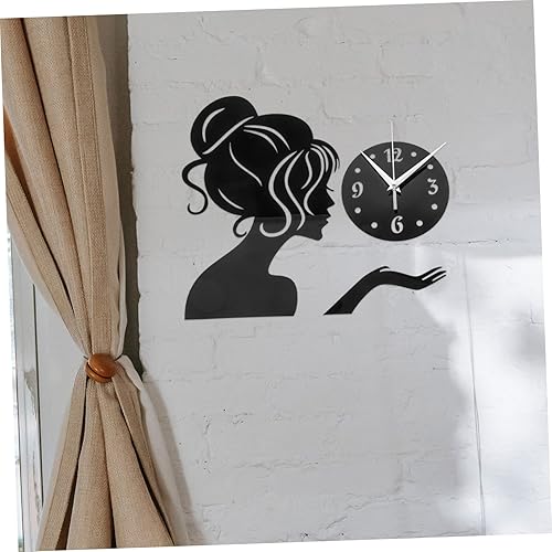 Miniatura 3 de Girls Mirror Wall Clock Exquisite Wall Clock Modern Wall Clock Wall Clock for Living Room Decor The Office Stickers Mute Sticker Clock Acrylic
